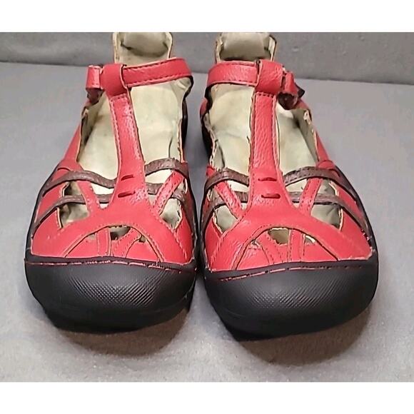 JBU by Jambu Dune Encore Flats Red Vegan Leather Women’s 9.5M GUC - Picture 2 of 9